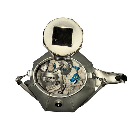 Pylones Design Lucas Tea Pot Purse Silver Unique Bag Needs TLC - Picture 6 of 9